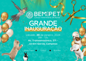 Banner Inaugural Bem Mais Pet Clínica Veterinária 24 Horas em Campinas Bem Mais Pet 2
